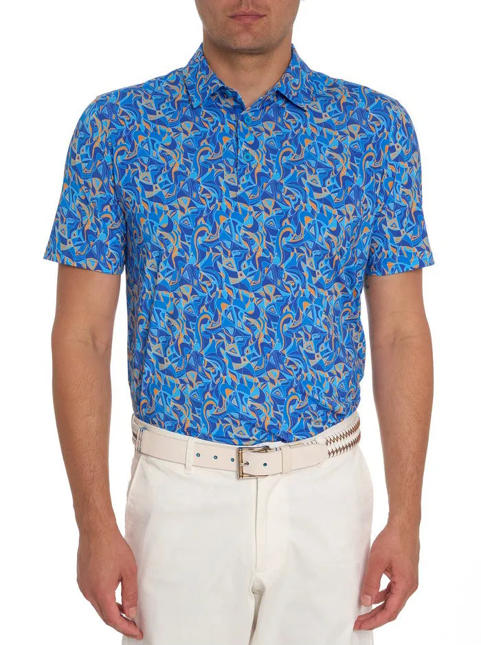 Men Polos and TShirts Robert Graham RETRO CLUB PERFORMANCE POLO Blue