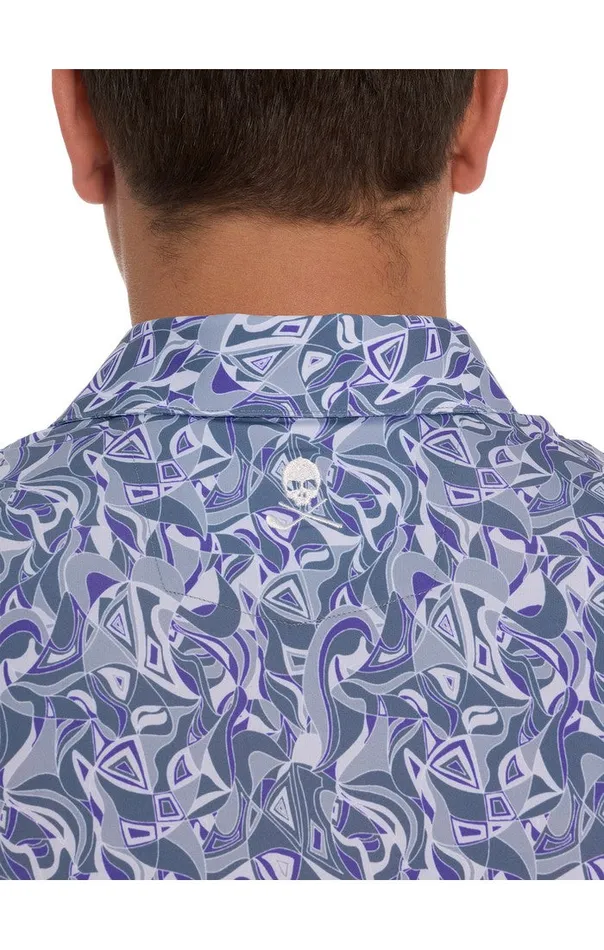 Men Polos and TShirts Robert Graham RETRO CLUB PERFORMANCE POLO Blue