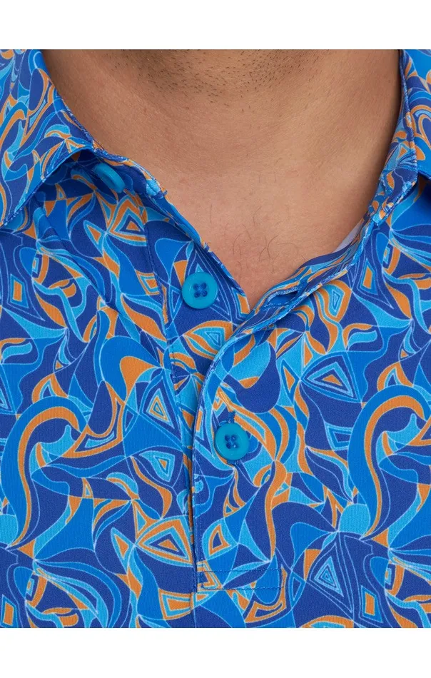 Men Polos and TShirts Robert Graham RETRO CLUB PERFORMANCE POLO Blue