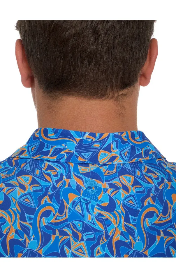 Men Polos and TShirts Robert Graham RETRO CLUB PERFORMANCE POLO Blue
