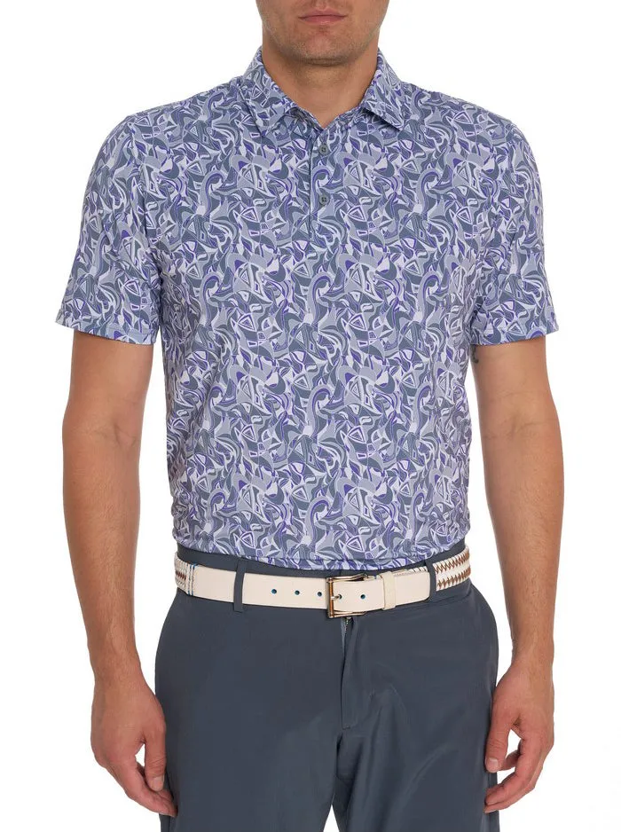 Men Polos and TShirts Robert Graham RETRO CLUB PERFORMANCE POLO Blue