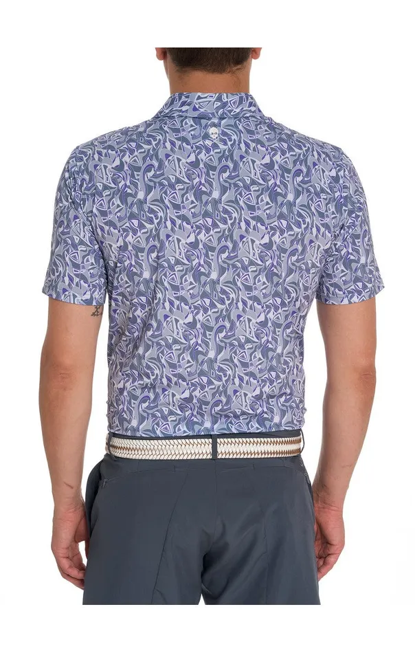 Men Polos and TShirts Robert Graham RETRO CLUB PERFORMANCE POLO Blue