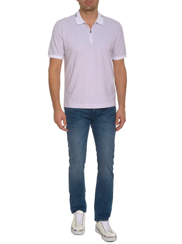 Men Polos and TShirts Robert Graham SHEEN POLO White