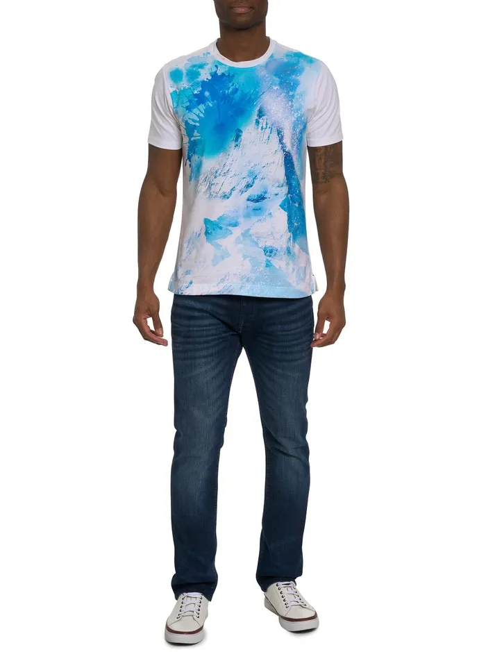 Men Polos and TShirts Robert Graham SNOWTOPIA TSHIRT White