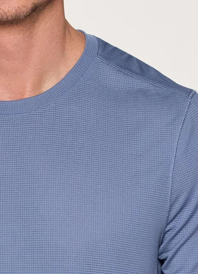Men Precision Mesh Workout Tee Blue RBX Active TShirts