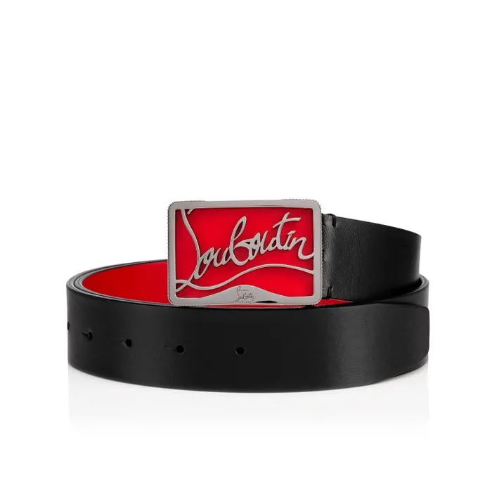 Men Ricky Belt Belt 8211 Calf Leather 8211 Black Christian Louboutin Belts