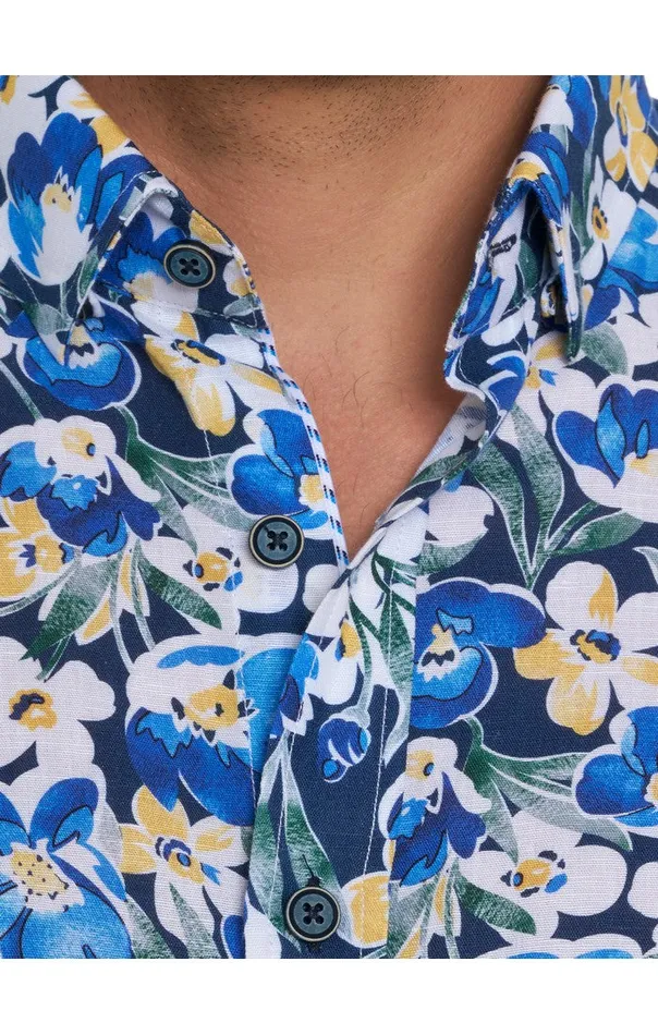 Men Short Sleeve Button Down Shirts Robert Graham BRIDGE WATER SHORT SLEEVE BUTTON DOWN SHIRT Multi