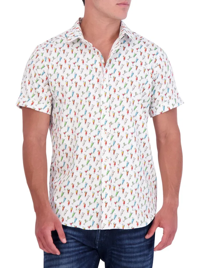 Men Short Sleeve Button Down Shirts Robert Graham CIN CIN SHORT SLEEVE BUTTON DOWN SHIRT White Men Short Sleeve Button Down Shirts Robert Graham CIN CIN SHORT SLEEVE BUTTON DOWN SHIRT White