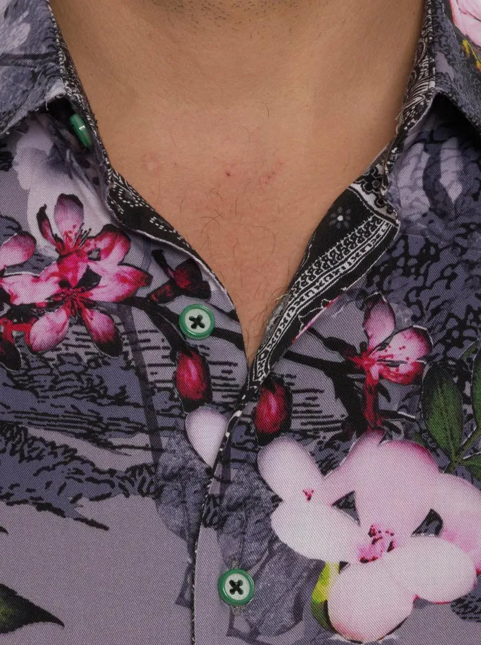 Men Short Sleeve Button Down Shirts Robert Graham LANGHAM SHORT SLEEVE BUTTON DOWN SHIRT Multi