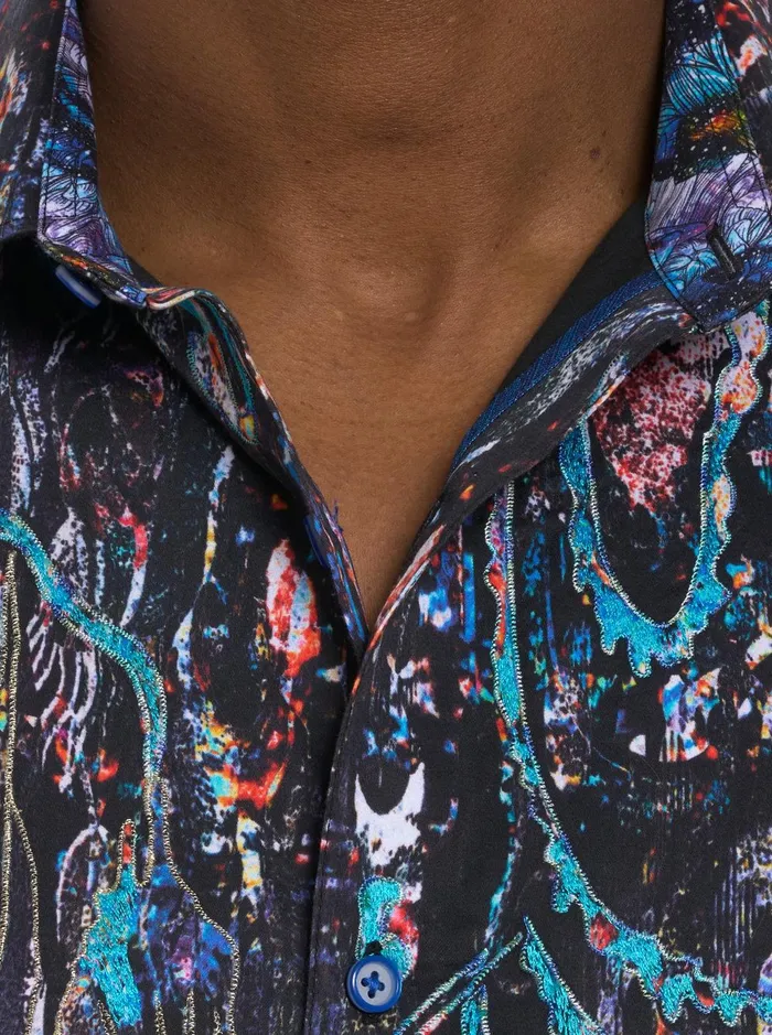 Men Short Sleeve Button Down Shirts Robert Graham MESOSPHERE SHORT SLEEVE BUTTON DOWN SHIRT Multi