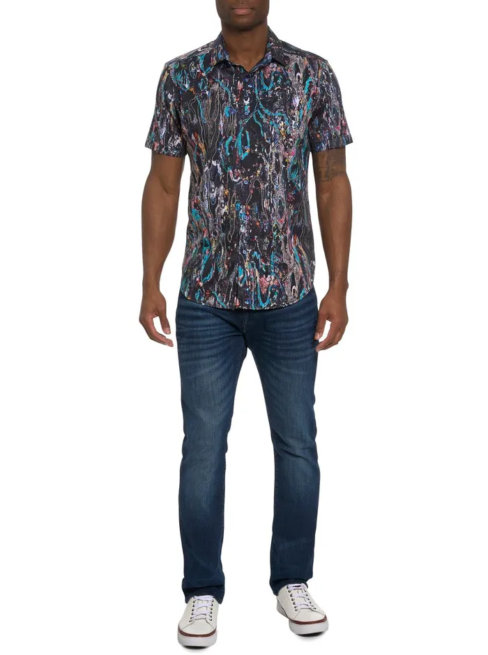 Men Short Sleeve Button Down Shirts Robert Graham MESOSPHERE SHORT SLEEVE BUTTON DOWN SHIRT Multi