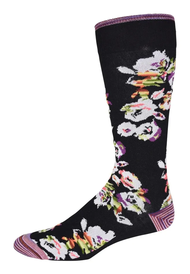 Men Socks Robert Graham SAVOR KNIT SOCKS Black