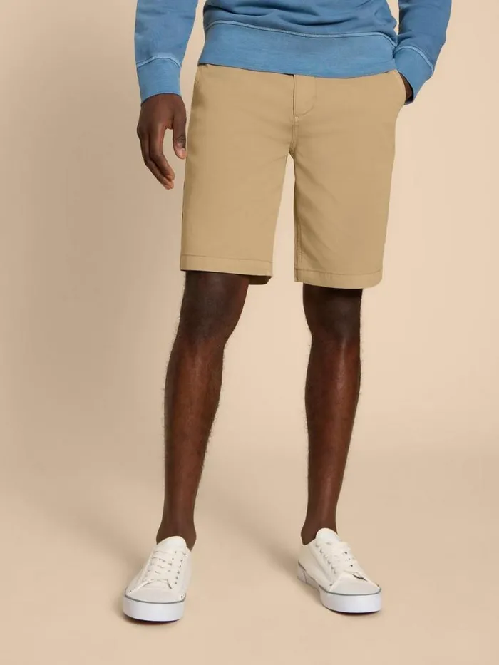 Men Sutton Organic Chino Short Light Natural White Stuff Shorts