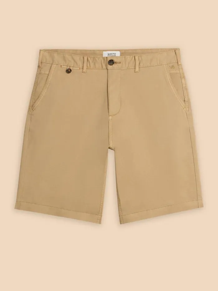 Men Sutton Organic Chino Short Light Natural White Stuff Shorts