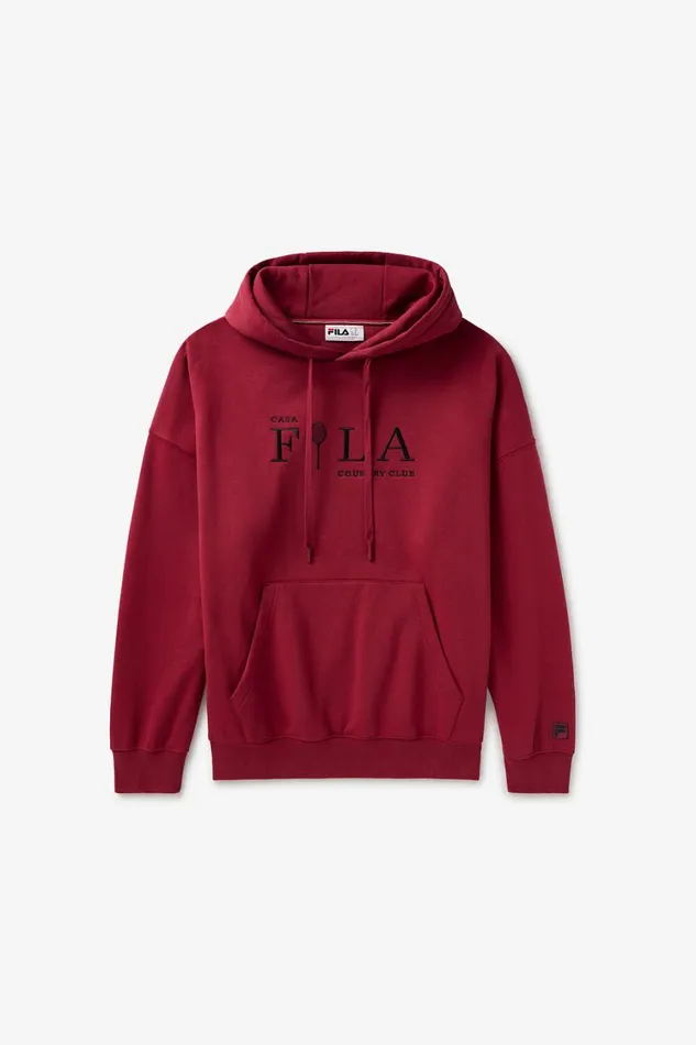 Men Sweatshirts and Hoodies Fila Casa Fila Country Club Hoodie 600 Tibetan Red