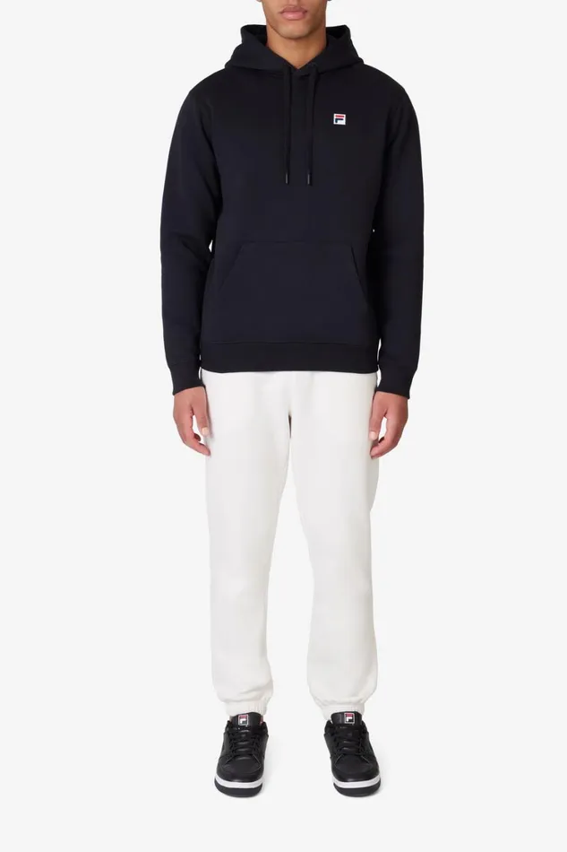 Men Sweatshirts and Hoodies Fila Classic Pullover Hoodie 001 Black