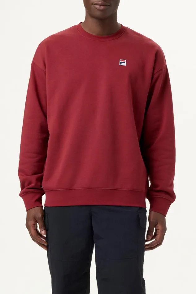 Men Sweatshirts and Hoodies Fila Classic Relaxed Sweatshirt 601 Tibetan Red Men Sweatshirts and Hoodies Fila Classic Relaxed Sweatshirt 601 Tibetan Red