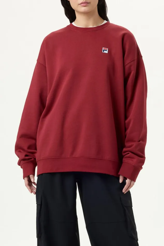 Men Sweatshirts and Hoodies Fila Classic Relaxed Sweatshirt 601 Tibetan Red Men Sweatshirts and Hoodies Fila Classic Relaxed Sweatshirt 601 Tibetan Red
