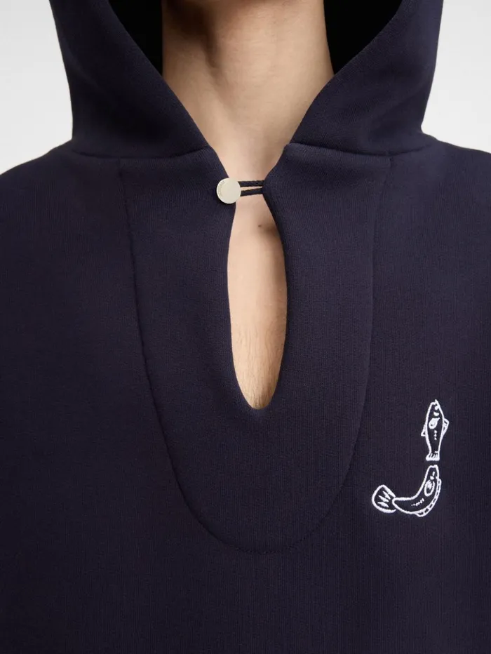 Men Sweatshirts and Joggings JACQUEMUS The Mer Hoodie Dark Navy Men Sweatshirts and Joggings JACQUEMUS The Mer Hoodie Dark Navy