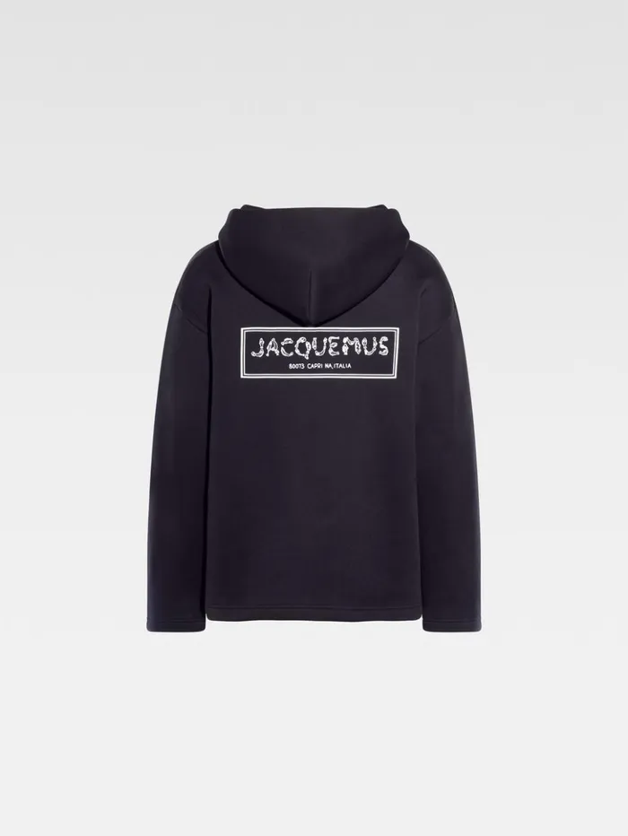 Men Sweatshirts and Joggings JACQUEMUS The Mer Hoodie Dark Navy Men Sweatshirts and Joggings JACQUEMUS The Mer Hoodie Dark Navy