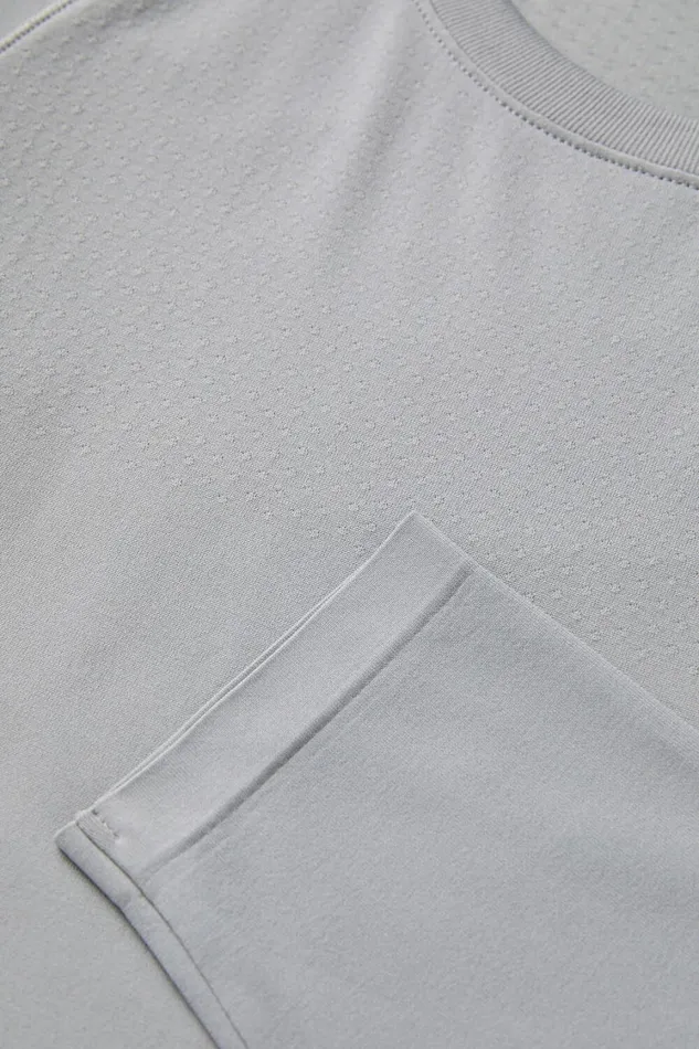 Men Tennis Fila Lucky Ace Seamless Long Sleeve Top 050 Ultimate Gray