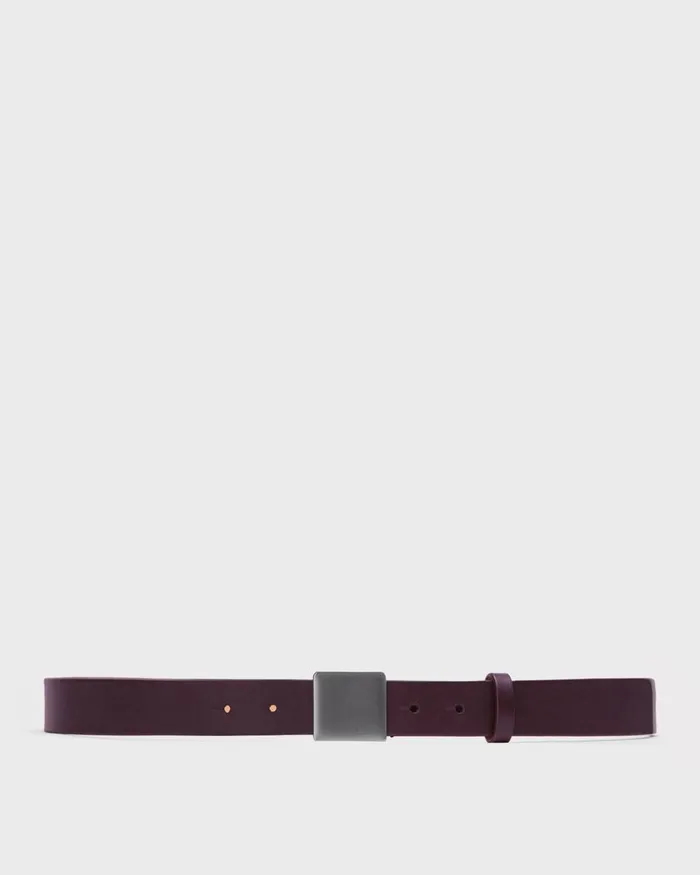Men Theory Belts Leather Belt Bordeaux