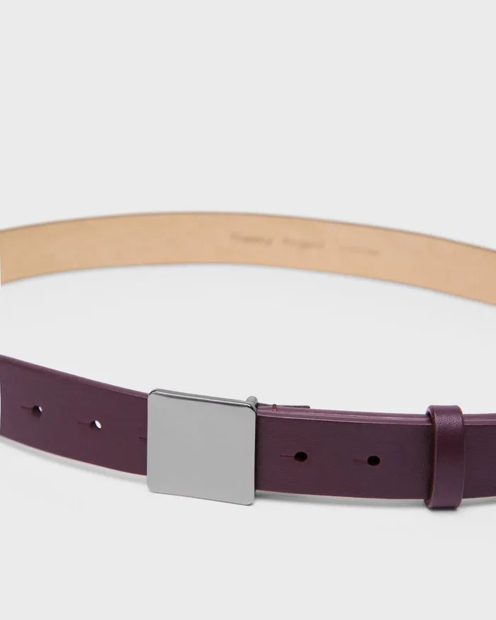 Men Theory Belts Leather Belt Bordeaux