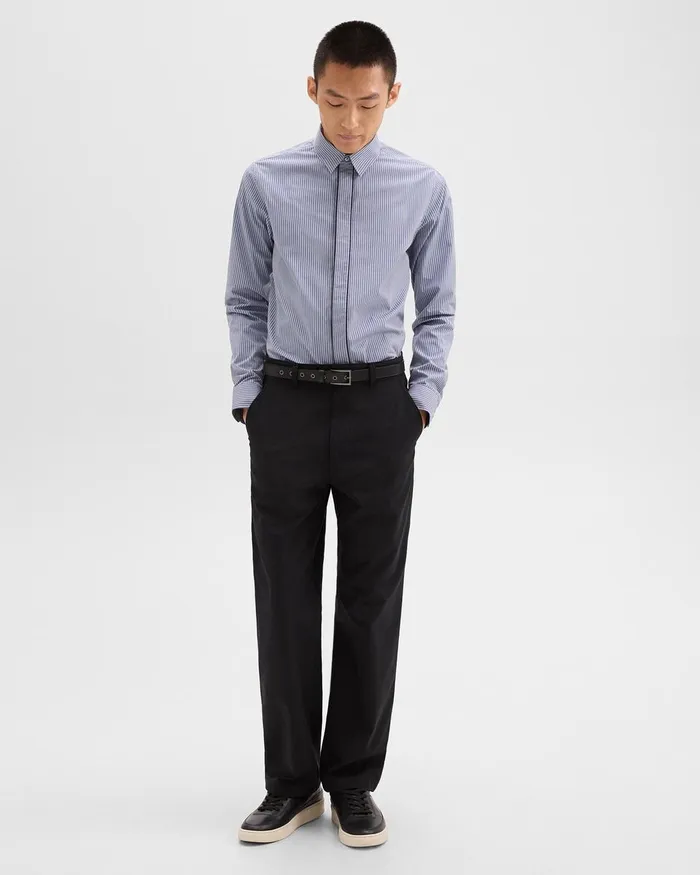 Men Theory Pants Relaxed Pant In Gabardine Black