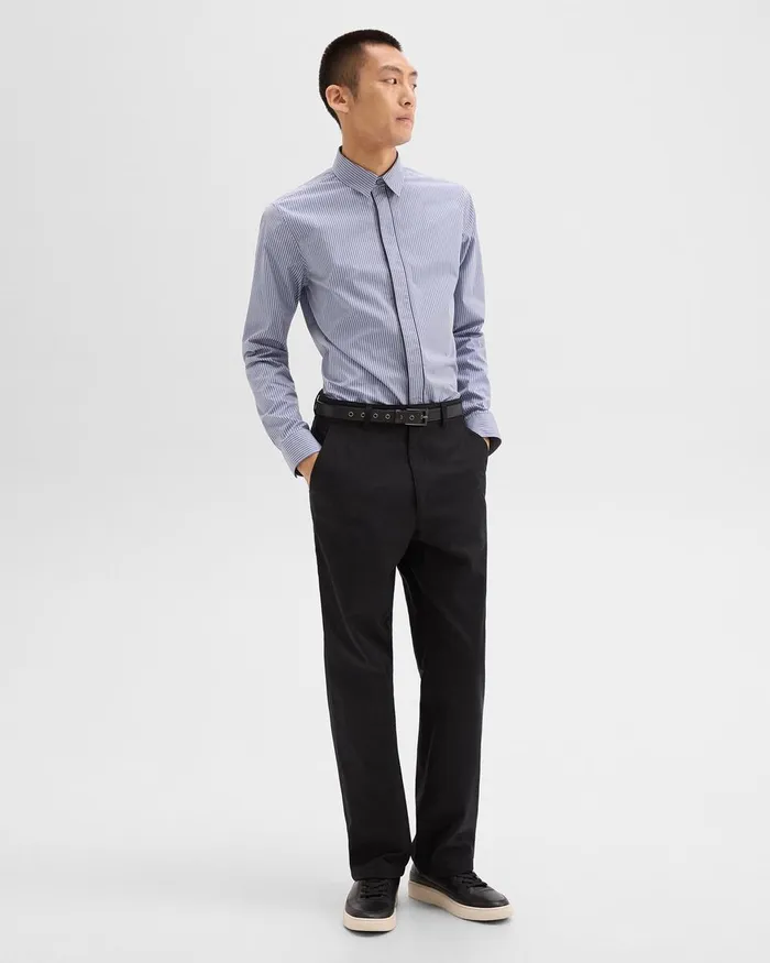 Men Theory Pants Relaxed Pant In Gabardine Black