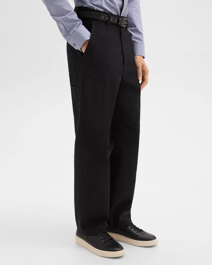 Men Theory Pants Relaxed Pant In Gabardine Black