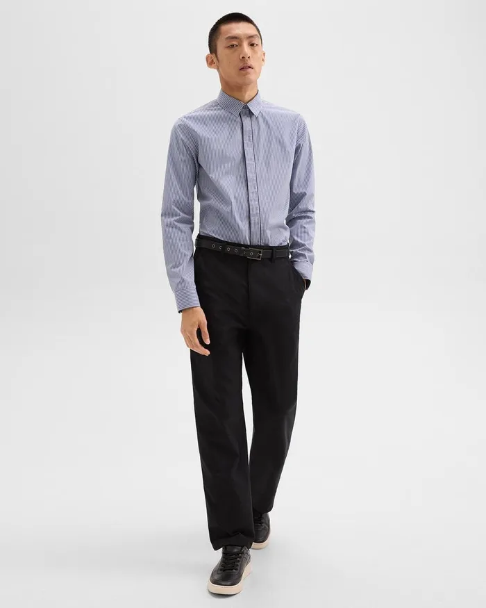 Men Theory Pants Relaxed Pant In Gabardine Black