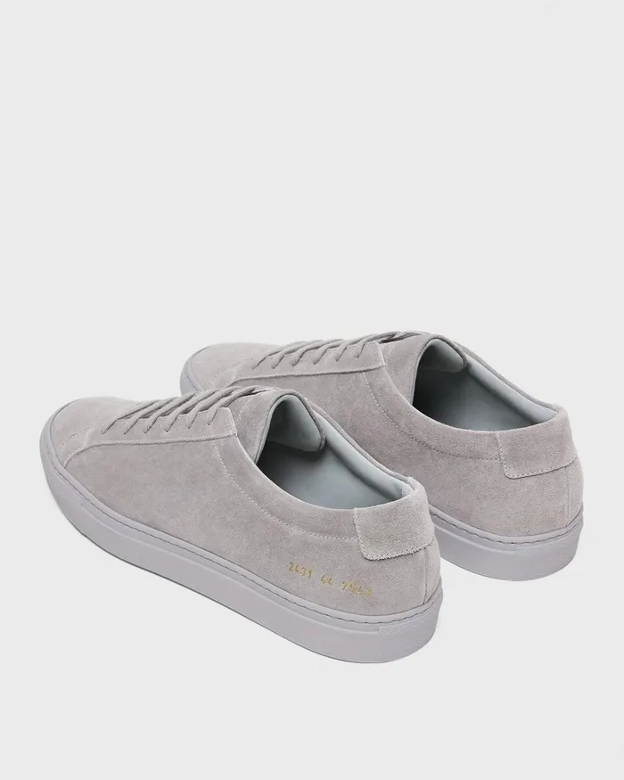 Men Theory Shoes Common Projects Original Achilles Sneakers Warm Grey