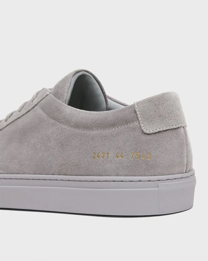 Men Theory Shoes Common Projects Original Achilles Sneakers Warm Grey