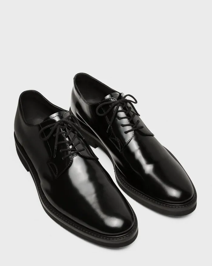 Men Theory Shoes Oxford Shoe In Leather Black