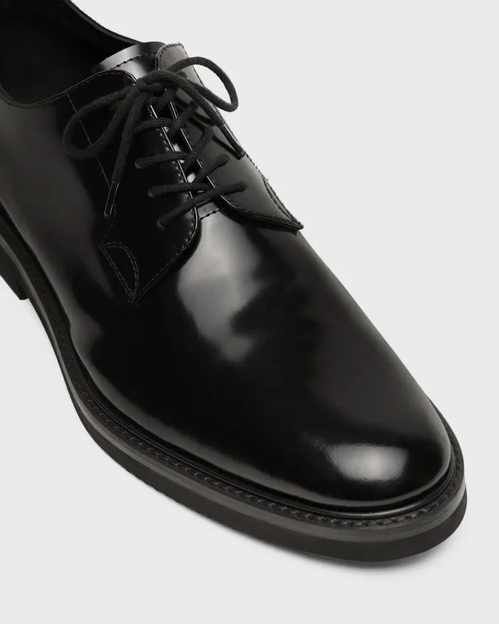 Men Theory Shoes Oxford Shoe In Leather Black