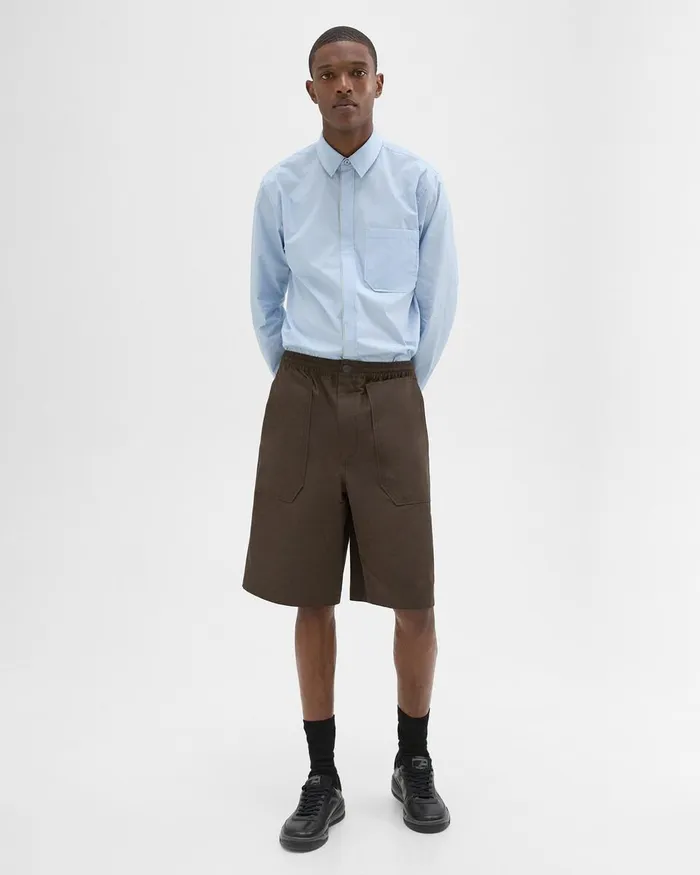Men Theory Shorts CottonBlend PullOn Short Deep Tundra