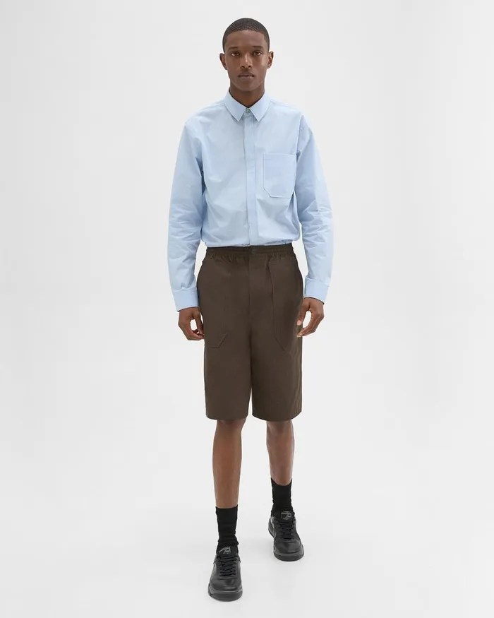 Men Theory Shorts CottonBlend PullOn Short Deep Tundra