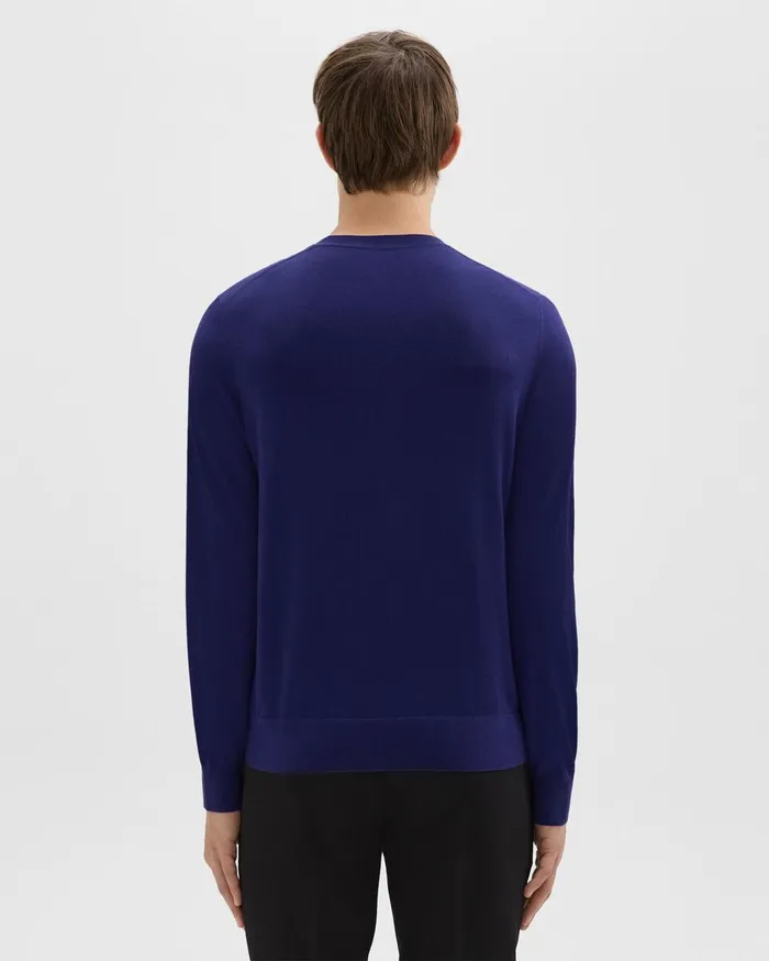 Men Theory Sweaters Cardigans Crewneck Sweater In Regal Wool Ocean