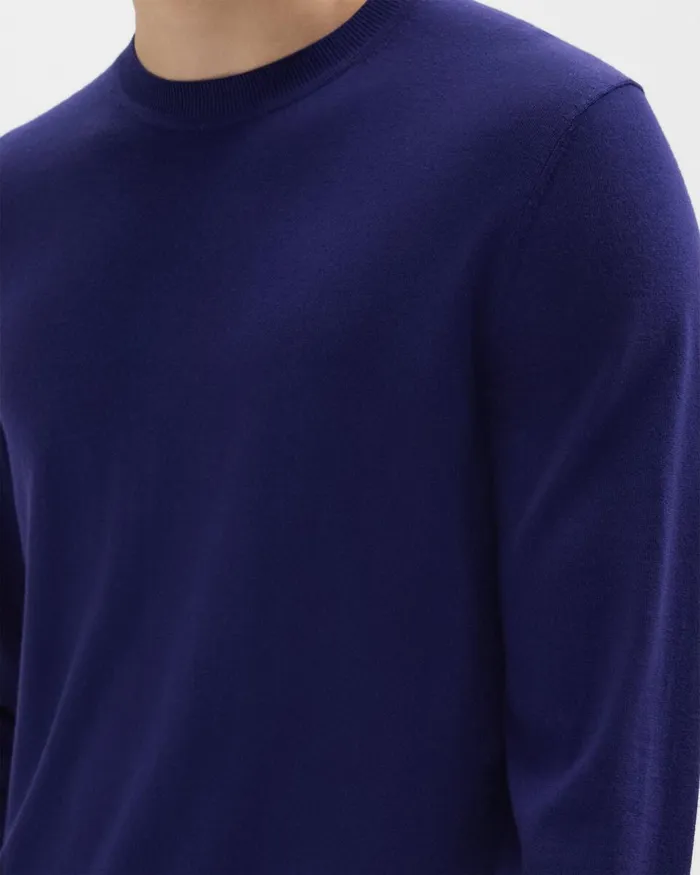 Men Theory Sweaters Cardigans Crewneck Sweater In Regal Wool Ocean
