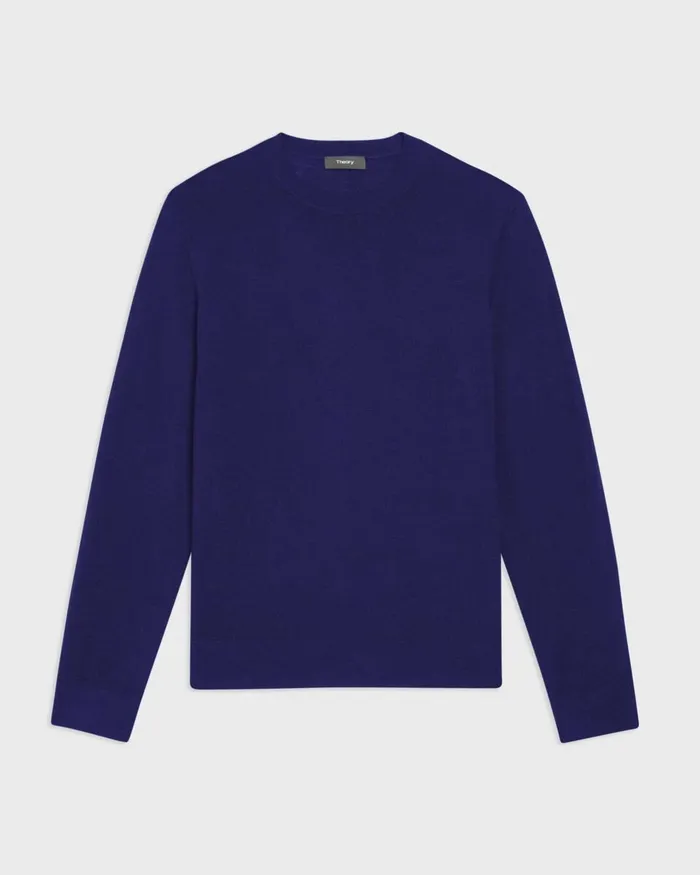 Men Theory Sweaters Cardigans Crewneck Sweater In Regal Wool Ocean