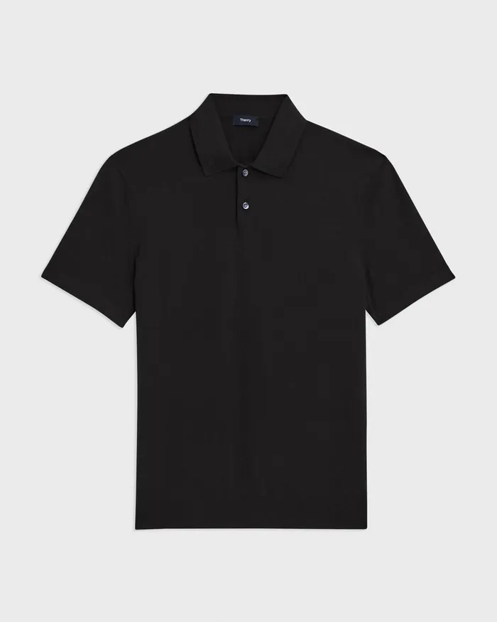 Men Theory Sweaters Cardigans Goris Polo Shirt In Light Bilen Black