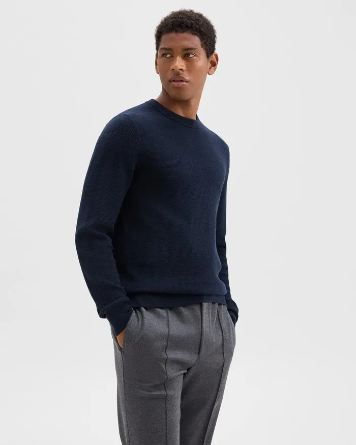 Men Theory Sweaters Cardigans Maden Crewneck Sweater In Merino Wool Baltic