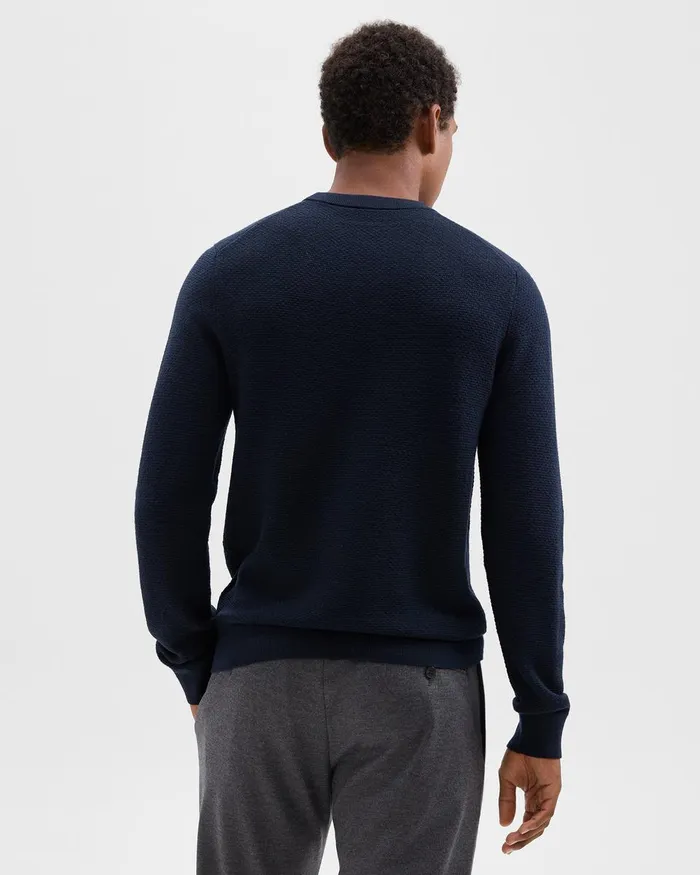 Men Theory Sweaters Cardigans Maden Crewneck Sweater In Merino Wool Baltic