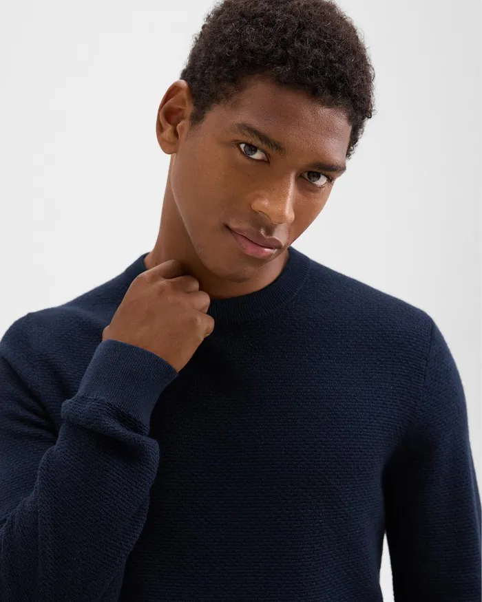 Men Theory Sweaters Cardigans Maden Crewneck Sweater In Merino Wool Baltic