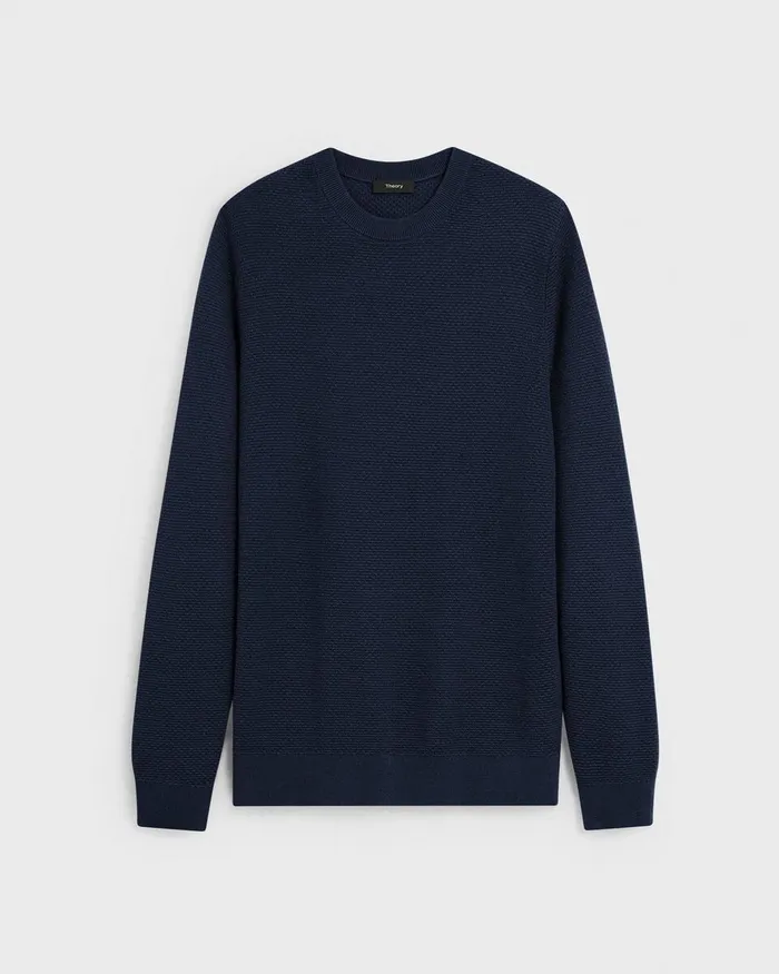 Men Theory Sweaters Cardigans Maden Crewneck Sweater In Merino Wool Baltic