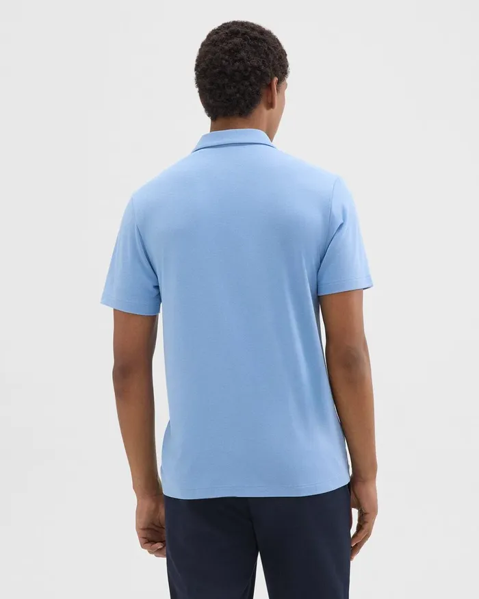 Men Theory TShirts Polos Bron Polo Shirt In Anemone Modal Jersey Powder Blue