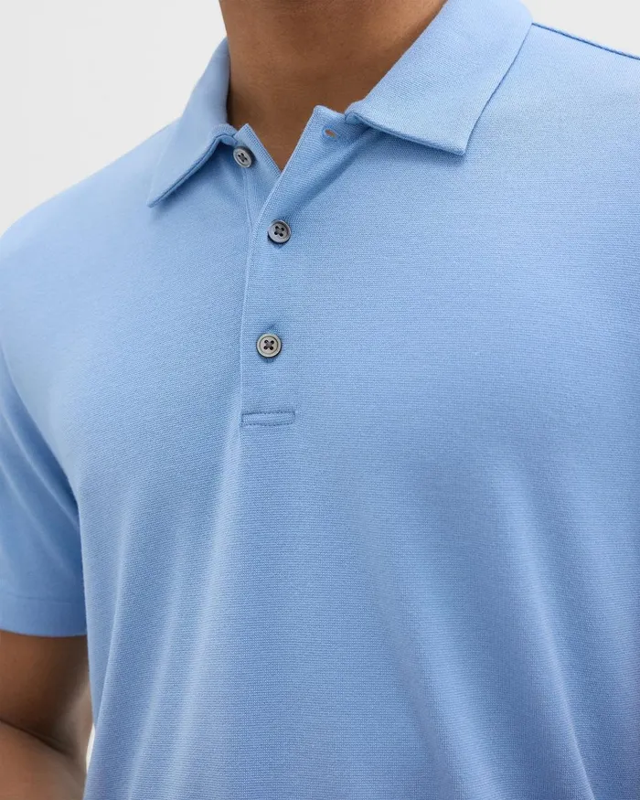 Men Theory TShirts Polos Bron Polo Shirt In Anemone Modal Jersey Powder Blue