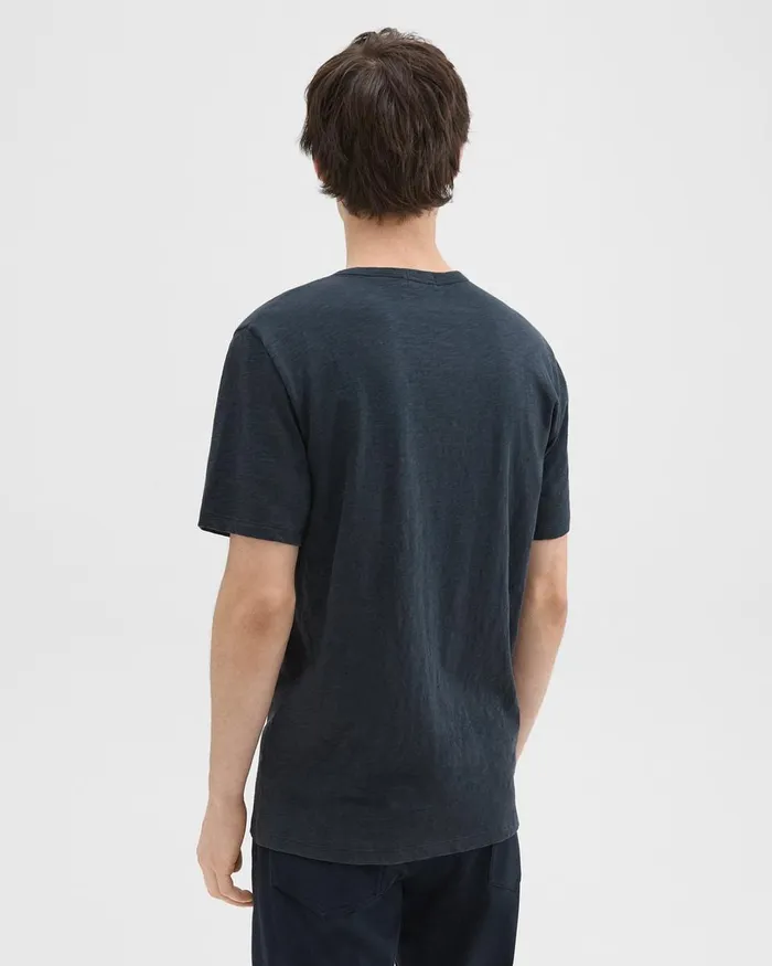 Men Theory TShirts Polos Essential Tee In Cosmos Slub Cotton Eclipse