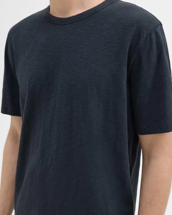 Men Theory TShirts Polos Essential Tee In Cosmos Slub Cotton Eclipse