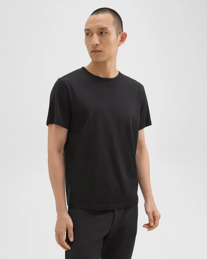 Men Theory TShirts Polos Precise Tee In Pima Cotton Jersey Black